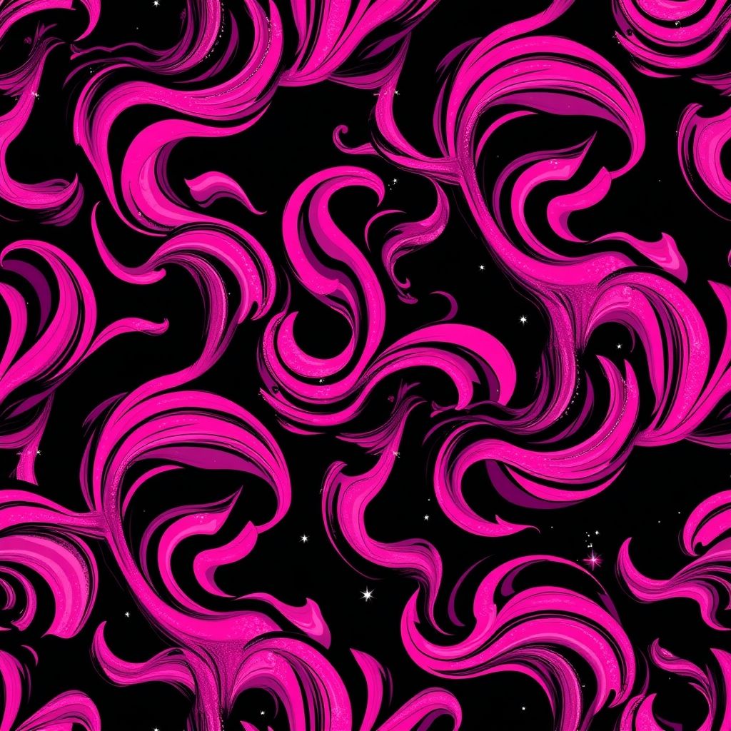 Pink and Black Swirl Pattern