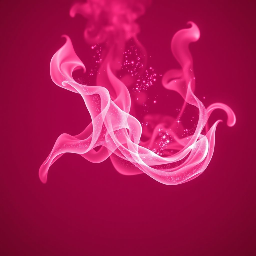 Magical, sparkling pink flames.